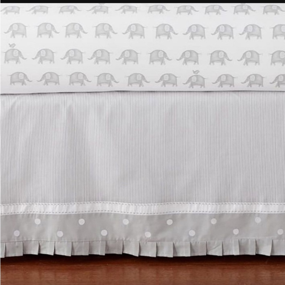 Pottery barn kids crib skirt